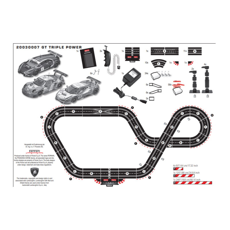 Carrera circuit digital 132 GT TRIPLE POWER - Circuits de Legende