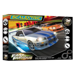 Scalextric "FAST & FURIOUS" circuit Supra vs R34