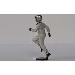 1/18° Le Mans Miniatures pilote casque gris métal