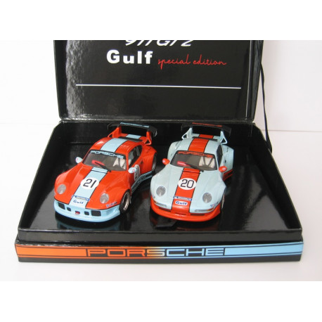 REVOSLOT Twin Pack Gulf PORSCHE 911 GT2 n° 20 + n° 21