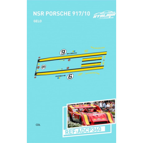 Atalaya décals PORSCHE 917/10 T NSR n°6 "Gelo Racing"